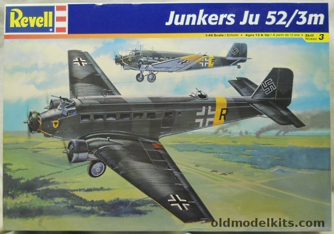 Revell 1/48 Junkers Ju-52 /3M - Luftwaffe 2./KGtzbV102 Italy 1942 or 2./KGtzbV500 Russia March 1942, 85-5612 plastic model kit